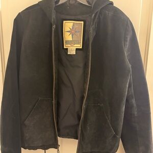 Brown and Black Leather Jacket